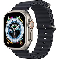 Luokui Ocean Band Compatible With Apple Watch Bands 38mm 40mm 41mm 42mm 44mm 45mm 49mm,Adjustable Loop with Titanium Buckle Soft Stretchy Silicone Sports Strap Women Men Replacement Wristband for iWatch Series SE/8/7/6/5/4/3/2/1 Ultra