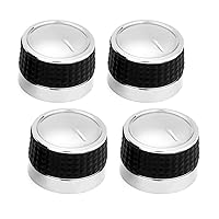 only fire Grill Control Knob, 4 Pack Gas Burner Replacement Knobs, Chrome Plated Plastic Gas Stove Burner Knobs Replacement for BBQ Gas Grills with D Shaped Valve Stem