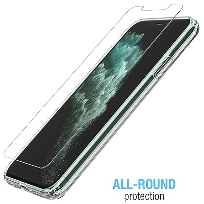 FlexGear Case for iPhone 11 Pro Max with 2X Glass Screen Protectors [Full Protection] - Crystal Clear