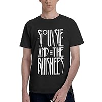 Siouxsie and The Banshees Logo T Shirt Mens Summer Crew Neck Tops Casual Short Sleeve Tshirt