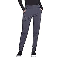 Cherokee Jogger Scrub Pants for Women Mid Rise Cargo Pocket with 4-Way Stretch Moisture Wicking Technology -CK110A