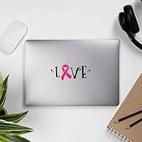 Love Label Stickers 6 Inch Breast Cancer Survivor Stickers Cancer Survivor Ribbon Vinly Decal for Laptop Envelopes Seals Water Bottle Card Box Gift Bags
