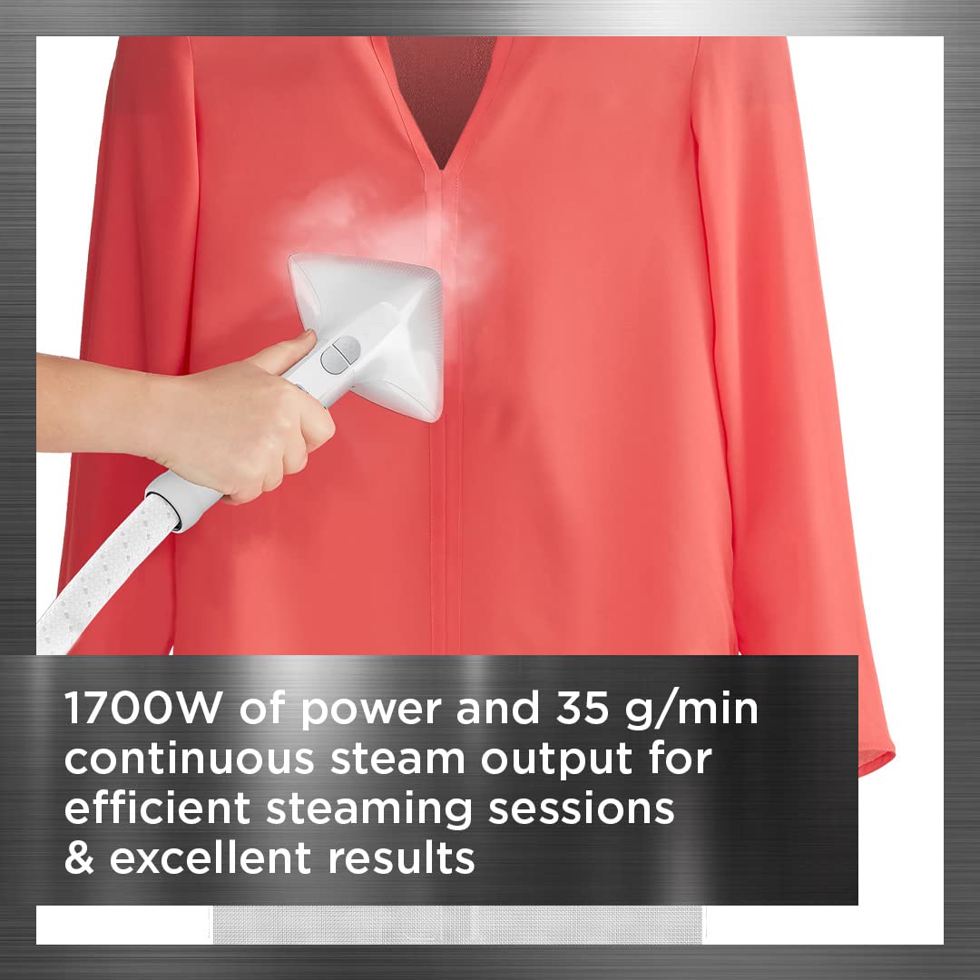 Rowenta Professional Full Size Steamer for Clothes with Screen 65 Inches 1.3 Liter Capacity 1700 Watts Ironing, Fabric Steamer, Garment Steamer, Adjustable IS8440