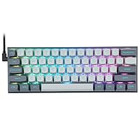 E-YOOSO Hz-61 Rapid Trigger Gaming Keyboard, Magnetic Switches&Adjustable Actuation - Compact 61 Keys Mechanical Keyboard • PBT Keycap • RGB Backlit Grey
