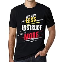 Men's Graphic T-Shirt Worry Less Instruct More Eco-Friendly Limited Edition Short Sleeve Tee-Shirt Vintage
