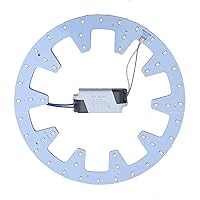 Led Panel Ceiling Light Fixtures 24w 5730 SMD Circle Annular Round Replacement Board Bulb (White)(White)