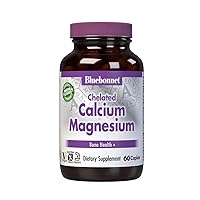 BlueBonnet Albion Chelated Calcium Magnesium Caplets, 60 Count