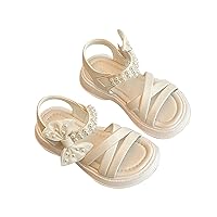 Cute Girls Sandals Girls Sandals Open Toe Mesh Design Sandals Bowknots Flat Sandals Summer Girls Ballet Slippers Size 13