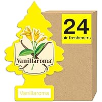 LITTLE TREES Air Fresheners Car Air Freshener. Hanging Tree Provides Long Lasting Scent for Auto or Home. Vanillaroma, 24 Air Fresheners