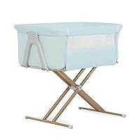 Evolur Orabelle Bedside Bassinet for Baby, Lightweight and Portable Baby Bassinet, Five Position Adjustable Height, Easy to Fold and Carry Travel Bassinet for Baby