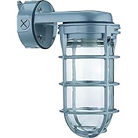 Lithonia Lighting VW150I M12 Incandescent Utility Vapor Tight, 150W 120V, Wall Mount Fixture, Grey