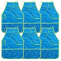 Colorations (r) 6 Water Proof Aprons, Easy to tie Strings at Neck and Back, Perfect for Kids.