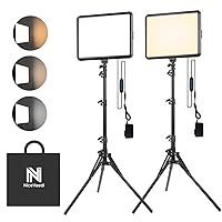 2-Pack Photography Lighting Kit, NiceVeedi 22W LED Video Light Kit, 2900-7000K Studio Light with Tripod Stand, 73