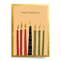 Designer greetings Gold Foil Embossed Kwanzaa Card with white envelopes in a sturdy red box with clear acetate lid. 18 cards and envelopes per box., 125-00428-000