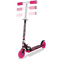Nebulus Adjustable Scooter: Pink & Black - Kids Two Wheel Scooter, Foam Handle Grip, Adjustable Handle Height