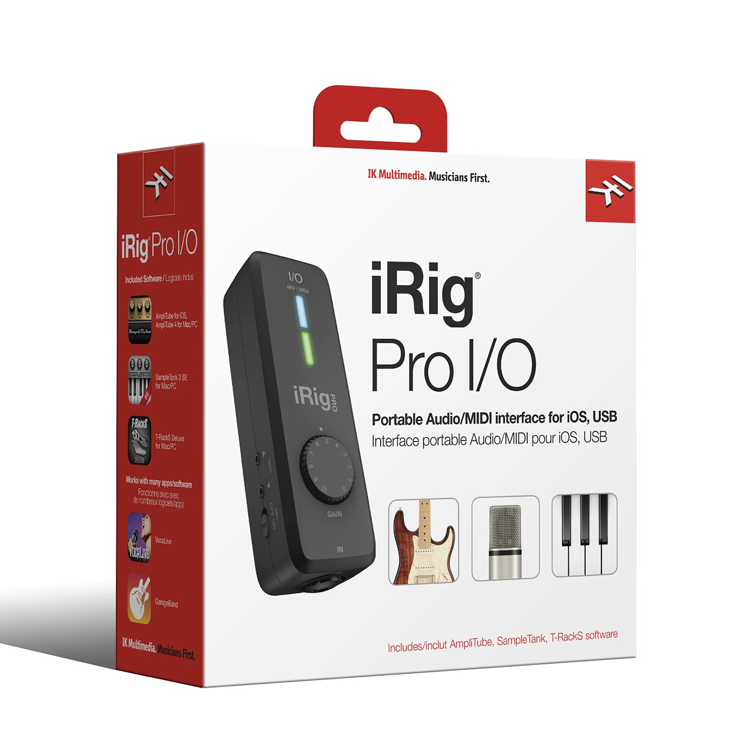Mua IK Multimedia iRig Pro I/O audio interface for iPhone, iPad, Mac, iOS  and PC with USB-C, Lightning and USB cables, 24-bit, 96 kHz recording and  guitar, bass and XLR mic inputs