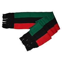 MM Red Black and Green Pan-african Flag Inspired Scarf 8