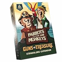 Castillo Games Guns or Treasure: Parrots and Monkeys Standalone Expansion | Family Board Game | Ages 8+ | 2 to 3 Players | Average Playtime 15 Minutes | Made