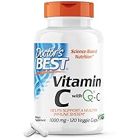 Vitamin C with Q-C - Vitamin C 1000mg Non-GMO, Vegan, Gluten Free, Soy Free, Sourced from Scotland Veggie Caps, 120 Count