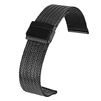 18MM 20MM 22MM 24MM Watch Strap, Adjustable Loop Stainless Steel Replacement Quick Release Magnetic Lock Band for Smart Watch Men Women