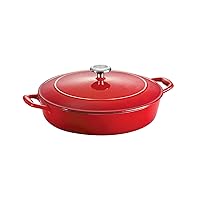 Tramontina Covered Braiser Enameled Cast Iron 4-Quart Gradated Red, 80131/050DS