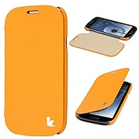Jisoncase JS-SM9-01H80 Premium Leatherette Fashion Folio Case for Samsung Galaxy S III - Retail Packaging - Yellow