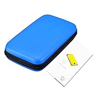 Blue 2DS Hard Carrying Case Storage Bag + Screen Protective Film, Compatible with for Nintendo 2DS Old Handheld Console, Anti-Impact Travel Carry Bag w/Scratch-Proof Nano Display Protector