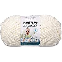 Bernat BABY BLANKET BB Vanilla Yarn - 1 Pack of 10.5oz/300g - Polyester - #6 Super Bulky - 220 Yards - Knitting/Crochet