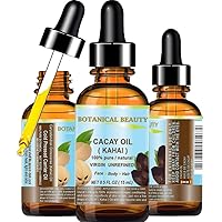 CACAY ( Kahai ) OIL 100 % Pure Natural Virgin Unrefined WILD GROW Anti Aging Anti Wrinkle Face Oil nutrient rich in natural Retinol Vitamin A, E. 0.5 Fl.oz.- 15 ml