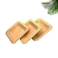 Perfect Stix Perfectware 5-50ct Wooden Disposable Rectangular Plates, 5