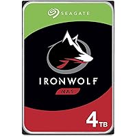 Seagate 4TB IronWolf NAS SATA Hard Drive 6Gb/s 256MB Cache 3.5-Inch Internal Hard Drive for NAS Servers, Personal Cloud Storage (ST4000VN008), Silver