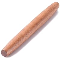 French Rolling Pin, 15.75 Inches Wood Rolling Pins for Baking, Extra Long Classic Wooden Dough Roller for Fondant Pizza Pie Crust Cookie Pastry, Kitchen Baking Essentials, Brown