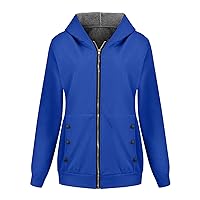 Fleece Coat for Women,Women's Oversized Zip Up Hooded Jacket Winter Plus Size Sherpa Coat