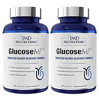 1MD Nutrition GlucoseMD - with Patented Cinnamon Extract, Chromium, Berberine | 60 Capsules (2-Pack)
