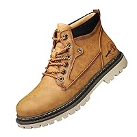 Trendy and versatile mid top leather boots cotton work attire and large toe boots