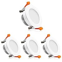 2 Inch LED Downlight, Recessed Lighting Dimmable Ceiling Light, 3W, 2700K Ultra Warm White, CRI80 with LED Driver(35W Halogen Equivalent), 4 Pack