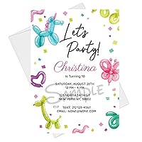 Kids Ballroom Birthday Party 20 Sets Invitation Card + Envelope C-16