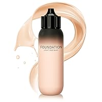 Silky Full Coverage Lightweight Foundation - Long-Wearing & Waterproof Soft Moisturizing Foundation, Oil-Free & Nourishing Formula Concealer for Flawless Face Makeup (#02 Natural Color, 1.76 Ounce)