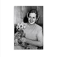 Eva Peron Former Argentinian President Spouse Portrait Black And White Retro Poster (3) Canvas Poster Wall Art Decor Print Picture Paintings for Living Room Bedroom Decoration Unframe-style 08x12inch(