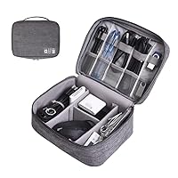 TRAVEL ORGANIZATION CARRY ON CASE ZIPPER HAND BAG FOR ELECTRONICS, CHARGER WIRE, USB CABLE PHONE POWER BANKS AND TRAVEL ACCESSORIES (BLACK)