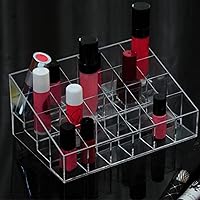 24 Grid Lipstick Box Acrylic Makeup Organizer Storage Box Lipstick Nail Polish Display Stand Holder Cosmetic Organizer Case