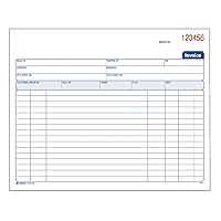 Adams Spiral Invoice Book, 8 1/2 x 7 1/4 Inches, 2-Part, Carbonless, White/Canary, 50 Sets per Book (SCD8740)