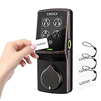 Lockly Secure Plus, RFID Card Smart Lock, Keyless Entry Doory Lock, PIN Genie® Keypad, 3D Biometric Fingerprint Sensor, Auto Lock - Venetian Bronze (PGD728FCVB) - Deadbolt Edition