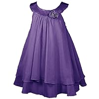 Girls Purple Plum Chiffon Breezy Simple Dress 2T