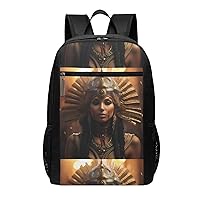 Ancient Egypt Tribe Series Print Simple Sports Backpack, Unisex Lightweight Casual Backpack, 17 Inches