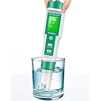 4 in 1 Digital pH Meter for Water, ±0.01 Resolution High Accuracy Tds Meter Digital Water Tester with ATC pH Tester, Water Tester for Drinking Water, Brewing, Hydroponics, Wine, Pool and Aquarium