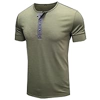 Crewneck Sweatshirts Mens Casual Slim Fit Basic Short Sleeve Fashion T Shirt Round Neck Summer Top