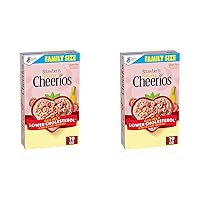 Cheerios Strawberry Banana Cheerios Heart Healthy Cereal, Gluten Free Cereal With Whole Grain Oats, 19 OZ Family Size (Pack of 2)