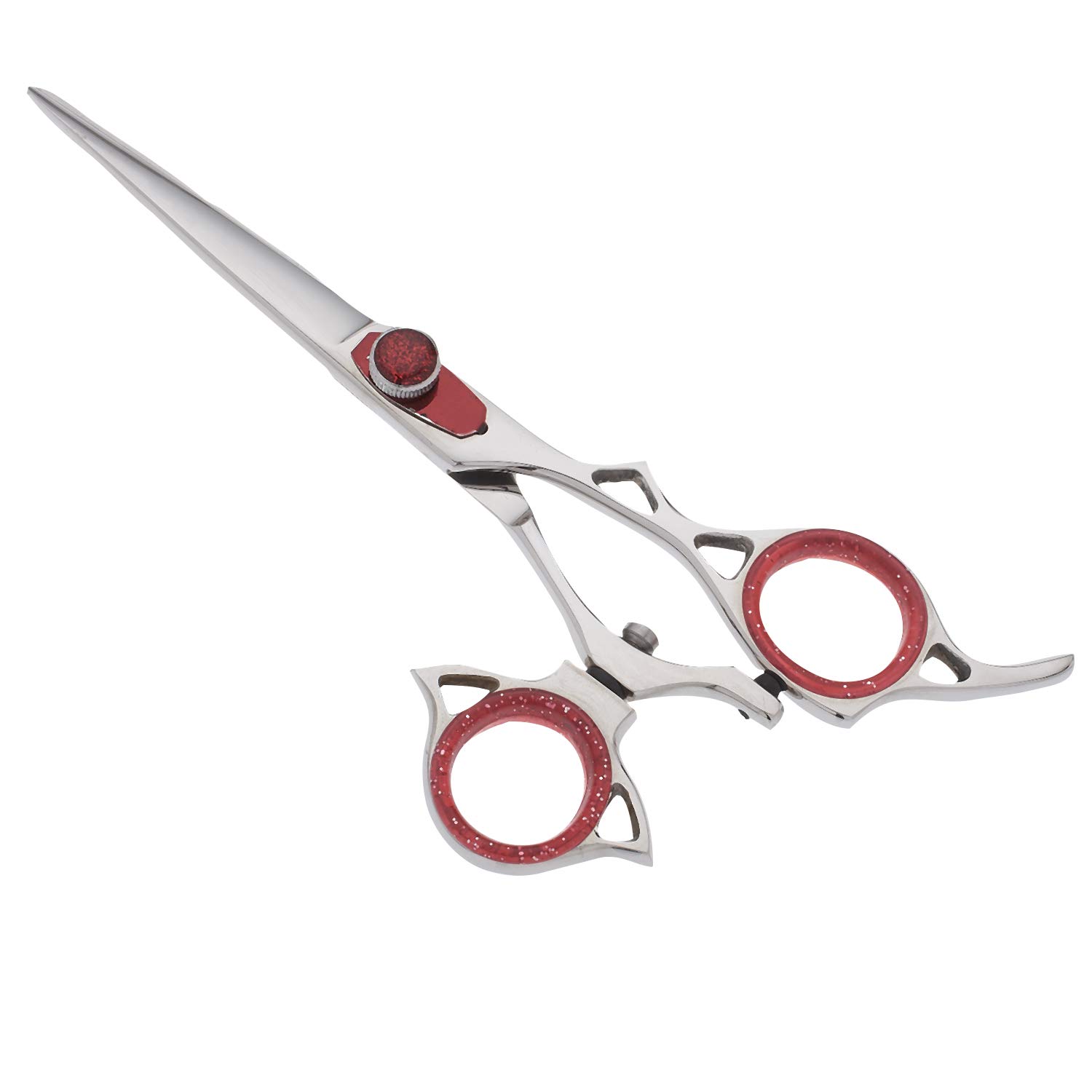 Professional Hair Cutting Scissors Set, Razor Edge Thinning Texturizing Shears for Barber Hairdressing Salon Adjustable Finger Ring + Zipper Case, Stainless Steel