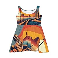 Printed Perfection: Sleeveless Skater Dress for Women in Multiple Designs - Stylish and Comfortable Women's Skater Dress